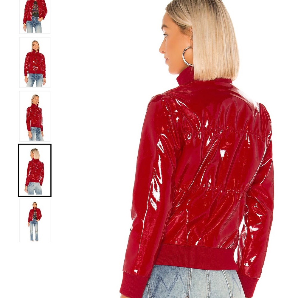 Chaser Faux Patten Leather Puffer Jacet - Picture 2 of 4